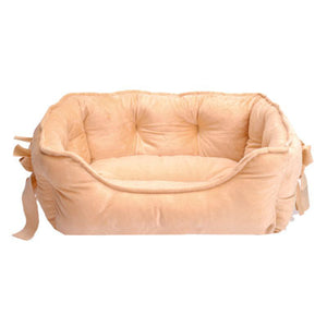 4 Colors Bow Princess Pet Dog Bed Soft Fleece Cat House Winter Warm Small Puppy Bed For Chihuahua S/L