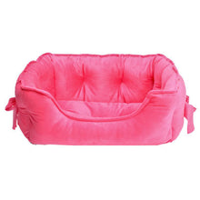 4 Colors Bow Princess Pet Dog Bed Soft Fleece Cat House Winter Warm Small Puppy Bed For Chihuahua S/L