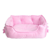 4 Colors Bow Princess Pet Dog Bed Soft Fleece Cat House Winter Warm Small Puppy Bed For Chihuahua S/L