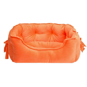 4 Colors Bow Princess Pet Dog Bed Soft Fleece Cat House Winter Warm Small Puppy Bed For Chihuahua S/L