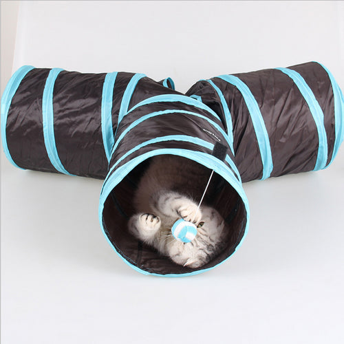 3 WAY Y Shape Foldable Pet Puppy cat play pet play house Animal Cat Kitten Play Toy Exercise Tunnel Cave Cat Toys cat tunnel