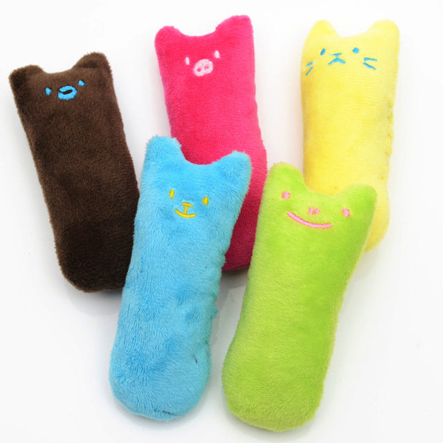 YVYOO Cute Cats toys Plush Chew Toys Interactive Fancy Pets Teeth Grinding Catnip Toys Thumb Cat mint random color W05