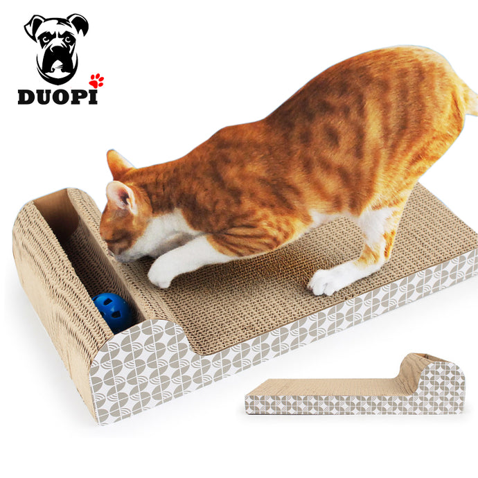 Cat's favorite Flow bells Cat Corrugated Scratch sound Board Pad Claws Interactive Cat Training Chew toy with Catnip