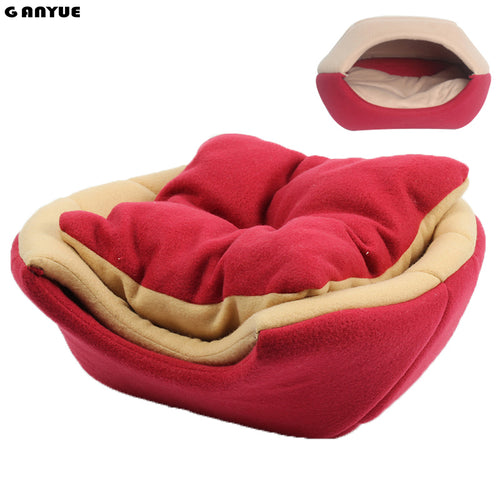 Ganyue Multifunctional 2 uses Pet Dog Cat Bed With Mat Foldable Puppy Kitten Nest Sleep House For Small Medium Dogs and Cats