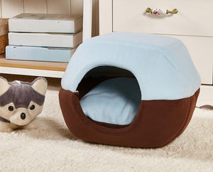 Ganyue Multifunctional 2 uses Pet Dog Cat Bed With Mat Foldable Puppy Kitten Nest Sleep House For Small Medium Dogs and Cats